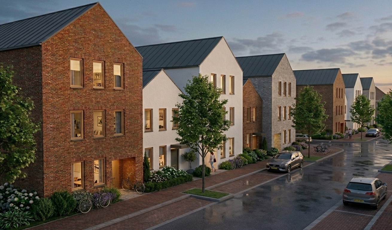 Domy szeregowe w mieście